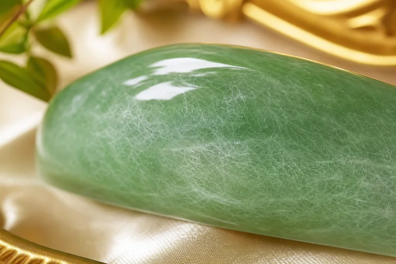 พื้นผิวหยกเขียวธรรมชาติขัดเงา ลวดลายเนื้อหยก